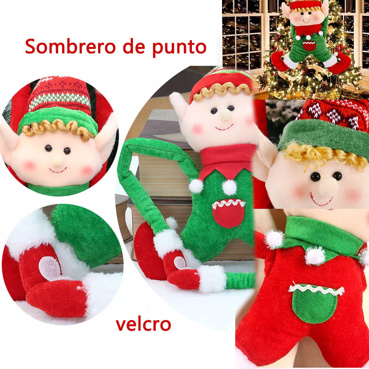 Elfos colgantes de adorno para Navidad